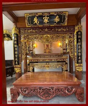 Bàn thờ gia tiên sơn theo yêu cầu